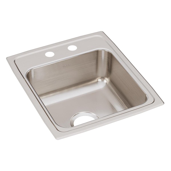 Lustertone Ss 17X20X7.6 Single Bowl Drop-In Sink With Quick-Clip